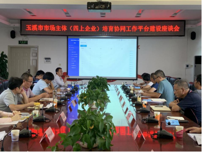 玉溪市市场监督管理局召开玉溪市市场主体（四上企业）培育协同工作平台建设座谈会111222.png